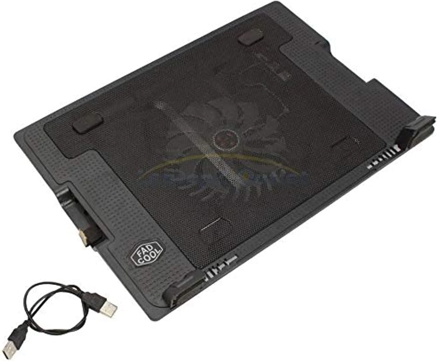 پایه خنک کننده لپ تاپ سایلنت 2 پورت USB - 9 اینچ، مشکی، مناسب برای لپ تاپ، کامپیوتر، کنسول بازی