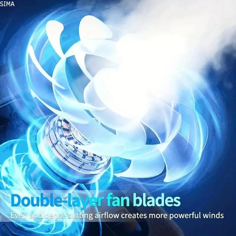 پد خنک کننده لپ تاپ RGB سیما مدل V2، دارای دو فن 14 سانتی متری، فوم سیل برای خنک سازی سریع، کنترل سرعت متغیر بی نهایت، ورودی USB Type C، خروجی برق Type A، صفحه نمایش LCD، مناسب برای لپ تاپ های 15.6-21 اینچ، 3000 دور در دقیقه