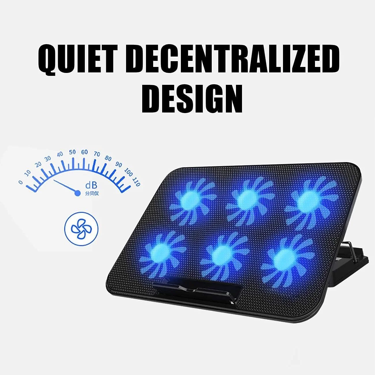 پایه خنک کننده لپ تاپ Necomi، استند خنک کننده لپ تاپ با 6 فن خنک کننده بی صدا و 6 ارتفاع قابل تنظیم، پایه خنک کننده لپ تاپ گیمینگ با دو پورت USB برای لپ تاپ های 12-17 اینچی پایه خنک کننده لپ تاپ Necomi، استند خنک کننده لپ تاپ با 6 فن خنک کننده بی صدا و 6 ارتفاع قابل تنظیم، پایه خنک کننده لپ تاپ گیمینگ با دو پورت USB برای لپ تاپ های 12-17 اینچی