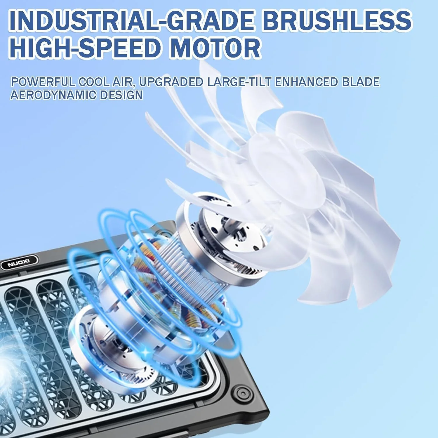 پایه خنک کننده لپ تاپ، فن خنک کننده لپ تاپ برای لپ تاپ های 12 تا 15.6 اینچی، 2 فن بی صدا، پایه خنک کننده لپ تاپ با قابلیت تنظیم 7 زاویه