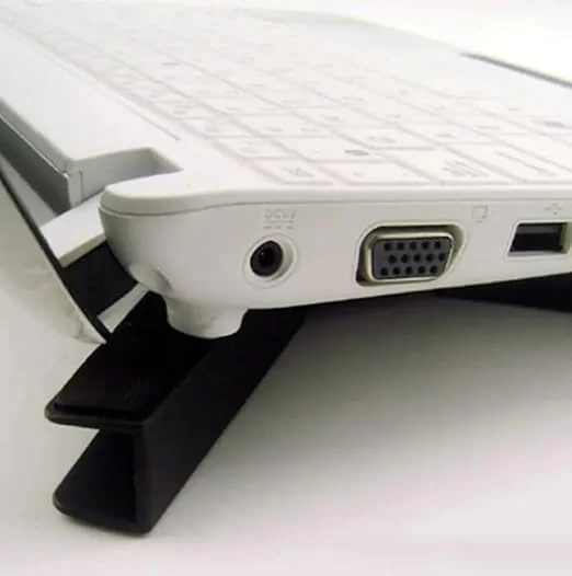 پایه خنک کننده لپ تاپ USB با دو فن، پایه تاشو، خنک کننده قابل حمل نوت بوک، مشکی - فروشگاه امل