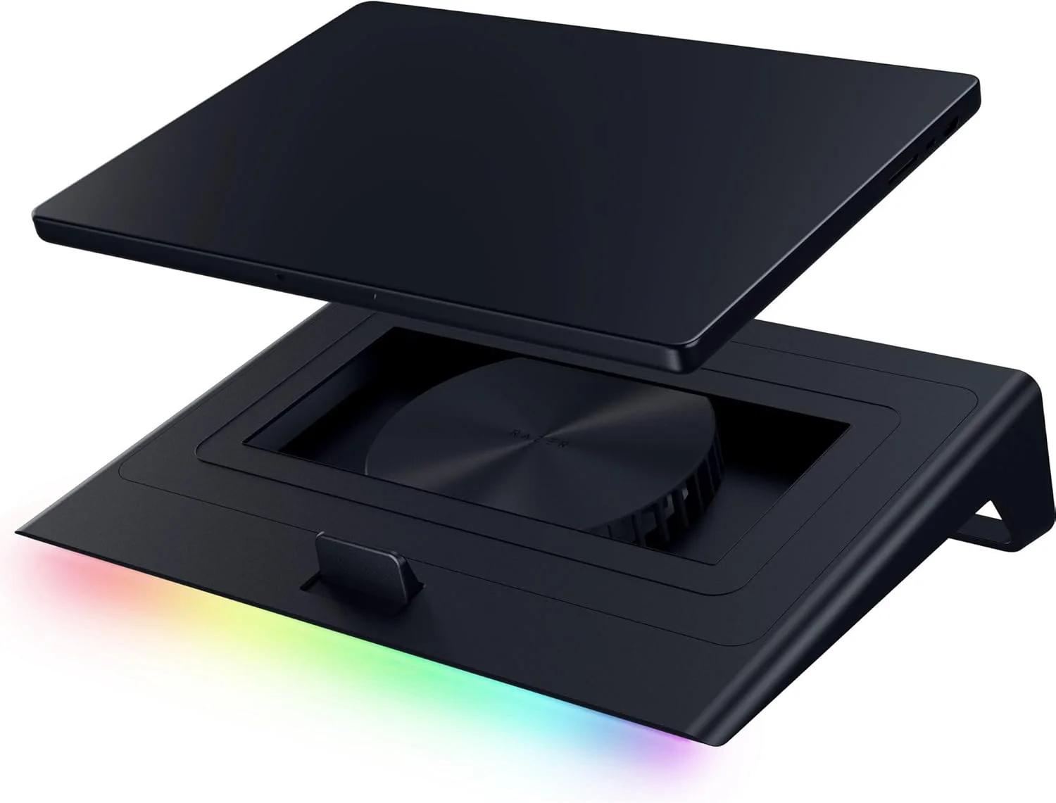 پد خنک کننده لپ تاپ Razer - پد خنک کننده هوشمند برای لپ تاپ های 14 تا 18 اینچی - محفظه فشار هوا (منحنی های فن قابل تنظیم، هاب USB-A 3 پورت، دکمه های چند منظوره قابل جابجایی) مشکی پد خنک کننده لپ تاپ Razer - پد خنک کننده هوشمند برای لپ تاپ های 14 تا 18 اینچی - محفظه فشار هوا (منحنی های فن قابل تنظیم، هاب USB-A 3 پورت، دکمه های چند منظوره قابل جابجایی) مشکی
