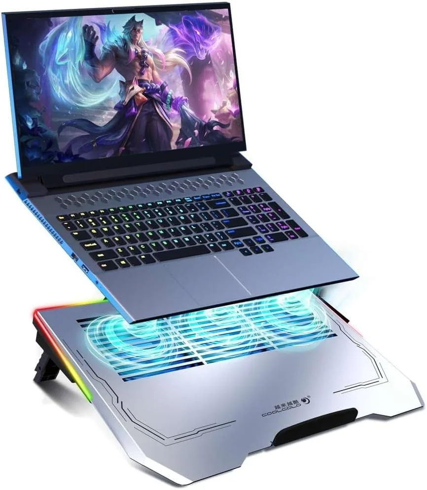 فن خنک کننده لپ تاپ گیمینگ RGB مدل Porodo Al فن خنک کننده لپ تاپ گیمینگ RGB مدل Porodo Al