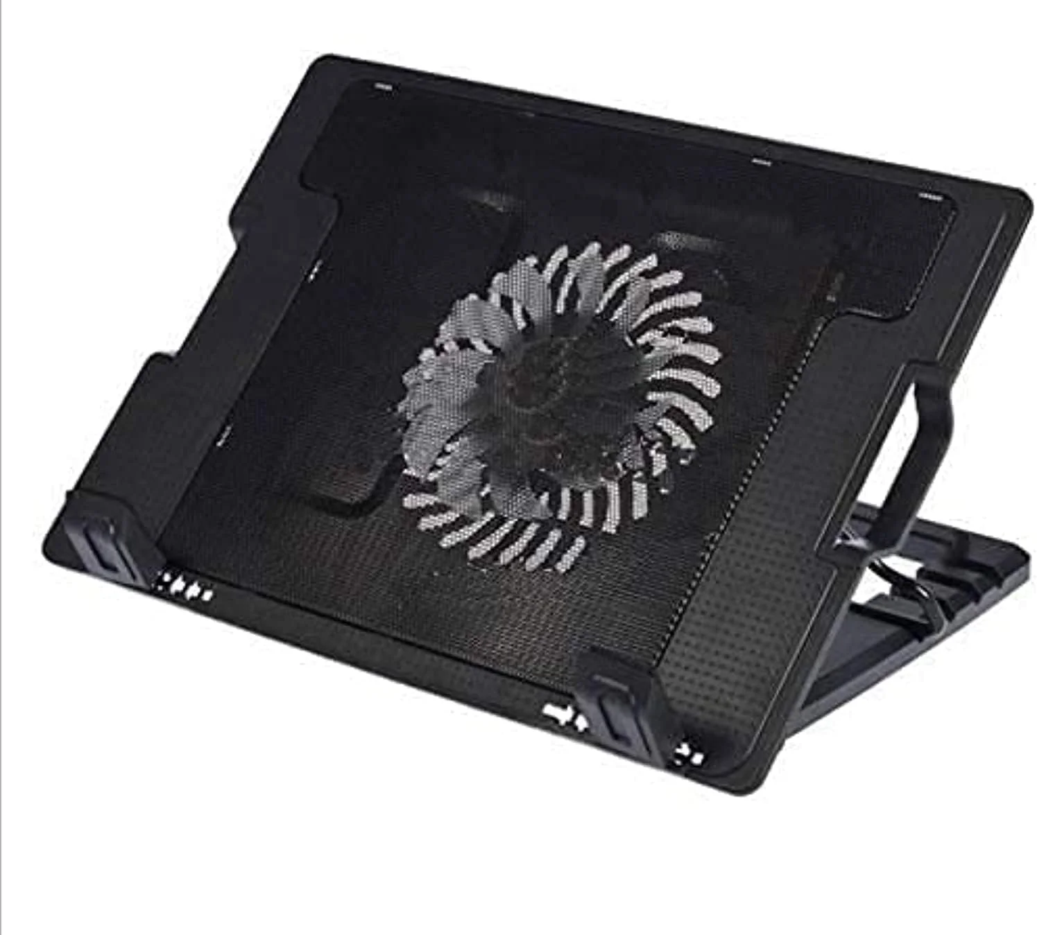 پایه خنک کننده لپ تاپ تاشو و قابل تنظیم، دارای 5 فن، کلید تنظیم نور، مناسب برای مک بوک ایر پرو، دل XPS، اچ پی، آلین ویر و سایر نوت بوک ها