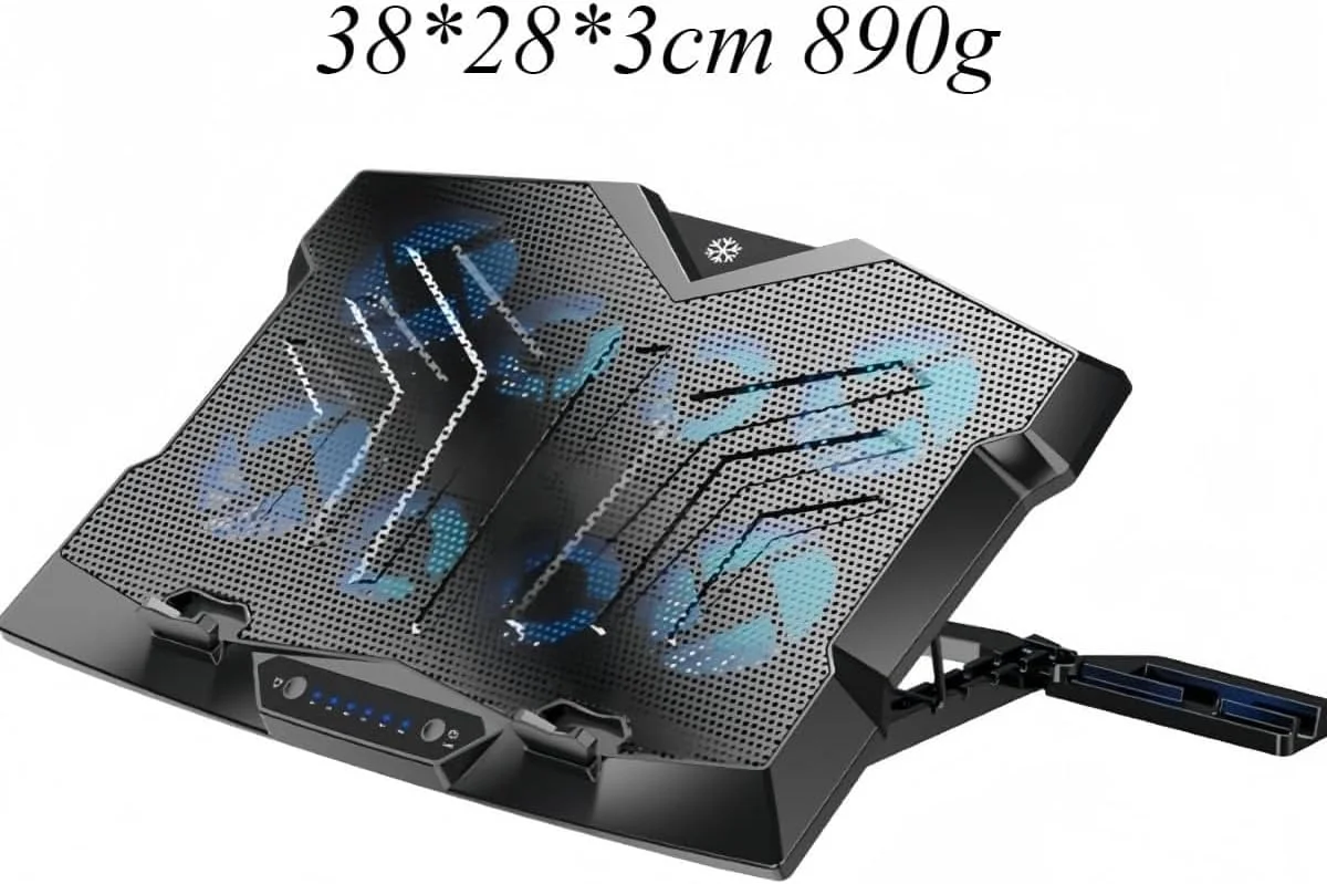پایه خنک کننده لپ تاپ Cooteci با 8 فن خنک کننده توربو بی صدا، خنک کننده نوت بوک گیمینگ، پایه فن لپ تاپ با ارتفاع قابل تنظیم با نگهدارنده تلفن، پد خنک کننده کامپیوتر، برای لپ تاپ های 15.6-17.3 اینچی پایه خنک کننده لپ تاپ Cooteci با 8 فن خنک کننده توربو بی صدا، خنک کننده نوت بوک گیمینگ، پایه فن لپ تاپ با ارتفاع قابل تنظیم با نگهدارنده تلفن، پد خنک کننده کامپیوتر، برای لپ تاپ های 15.6-17.3 اینچی