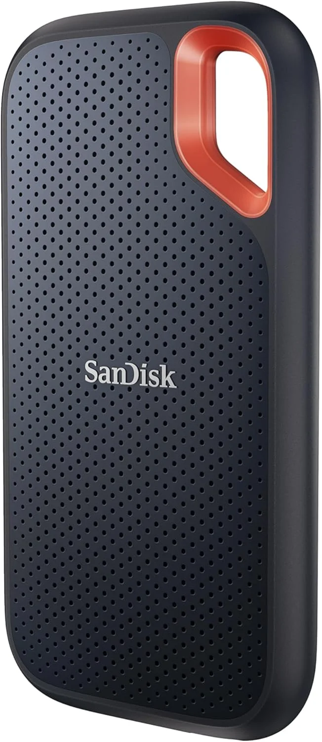 حافظه اس اس دی اکسترنال قابل حمل SanDisk Extreme با ظرفیت 8 ترابایت - سرعت تا 1050 مگابایت بر ثانیه، USB-C، USB 3.2 Gen 2، مقاومت در برابر آب و گرد و غبار IP65، فریمور بروز شده - مدل SDSSDE61-8T00-G25