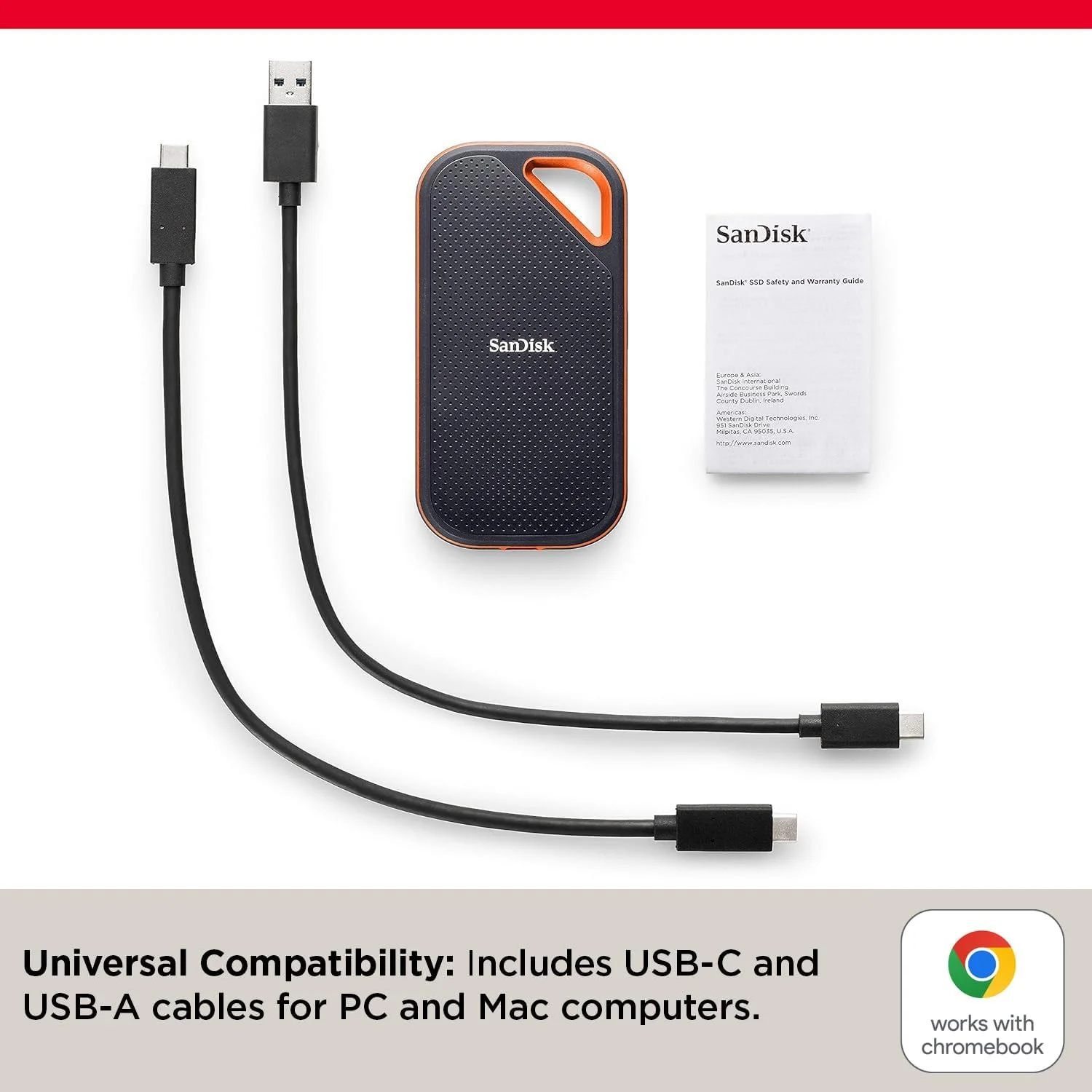 SSD اکسترنال پرتابل SanDisk Extreme PRO با ظرفیت 2 ترابایت - سرعت تا 2000 مگابایت بر ثانیه - USB-C, USB 3.2 Gen 2x2 - مدل SDSSDE81-2T00-G25