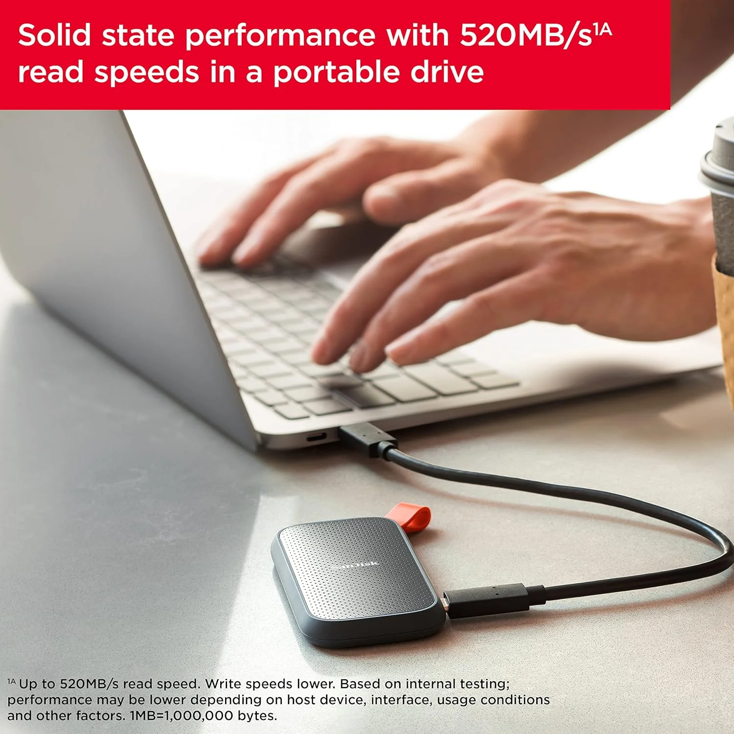 اس اس دی اکسترنال قابل حمل 2 ترابایتی سندیسک USB 3.2 Gen 2 Type-C مدل SDSSDE30 2T00، آبی، G25