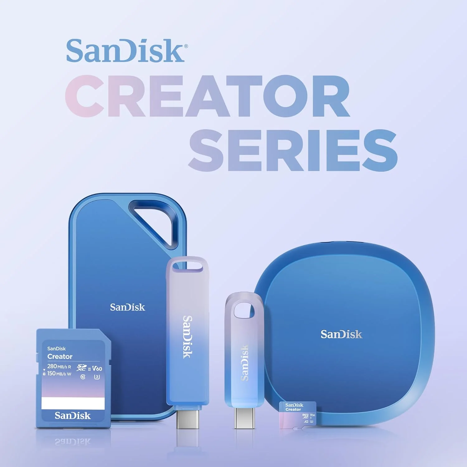 درایو رومیزی SanDisk Creator با ظرفیت 4 ترابایت - سرعت تا 1000 مگابایت بر ثانیه، USB-C، USB 3.2 Gen 2، درایو حالت جامد اکسترنال رومیزی - SDSSDT40C-4T00-N25