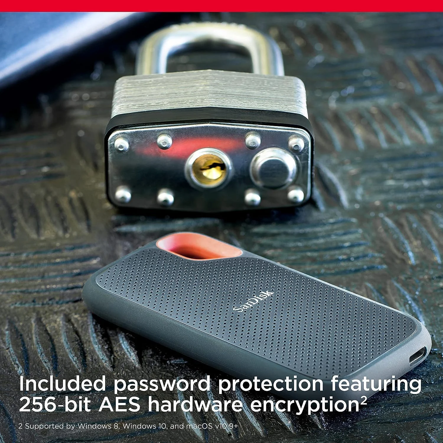اس اس دی اکسترنال قابل حمل SanDisk Extreme با ظرفیت 2 ترابایت - سرعت تا 1050 مگابایت بر ثانیه - USB-C، USB 3.2 Gen 2 - مدل SDSSDE61-2T00-G25