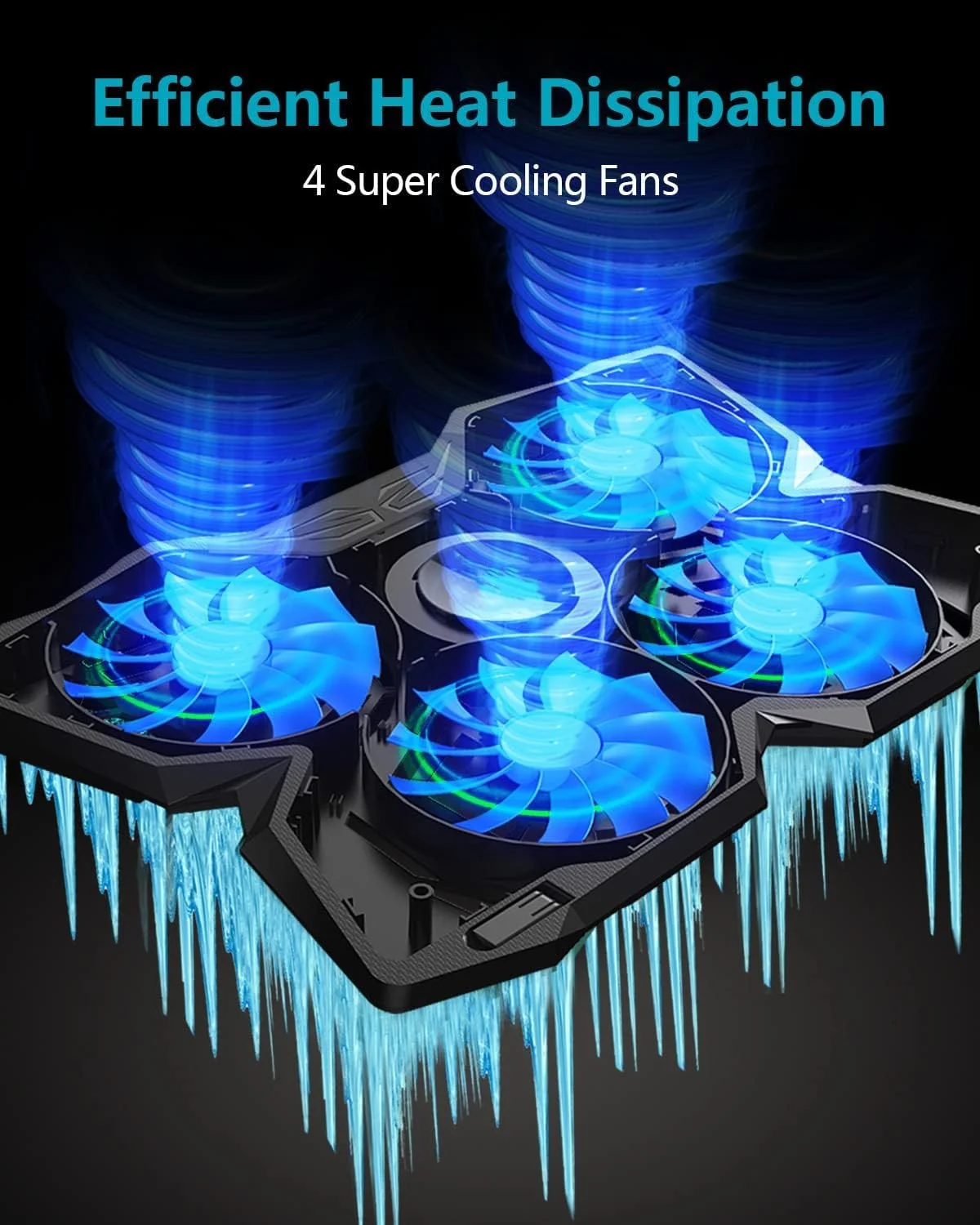 پد خنک کننده لپ تاپ CoolCold با 4 فن قوی و بی صدا (12-17.3 اینچ) پد خنک کننده لپ تاپ CoolCold با 4 فن قوی و بی صدا (12-17.3 اینچ)