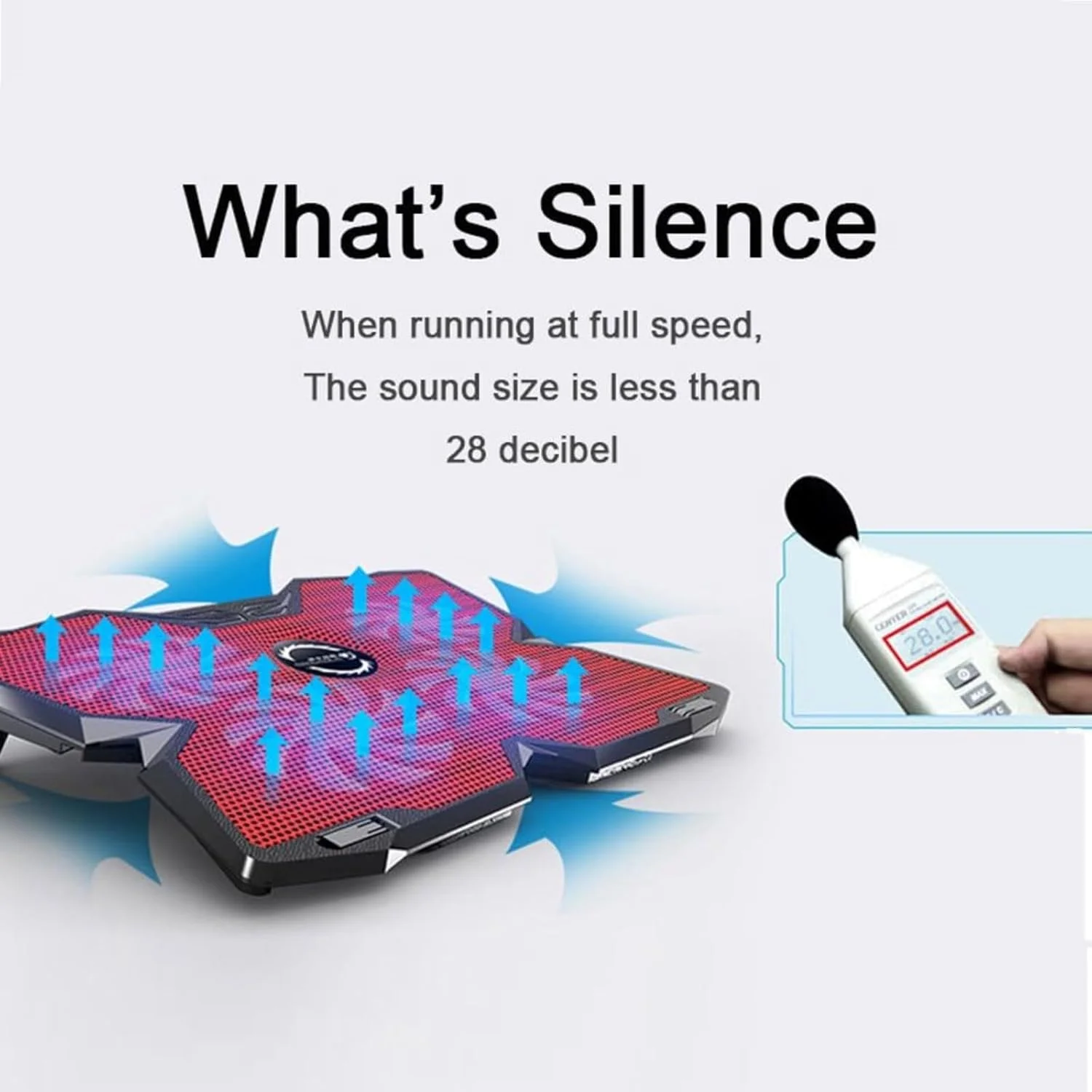 پایه خنک کننده لپ تاپ HALAMODO با 4 فن، پد خنک کننده با پورت USB دوگانه و استند برای لپ تاپ (مشکی) پایه خنک کننده لپ تاپ HALAMODO با 4 فن، پد خنک کننده با پورت USB دوگانه و استند برای لپ تاپ (مشکی)