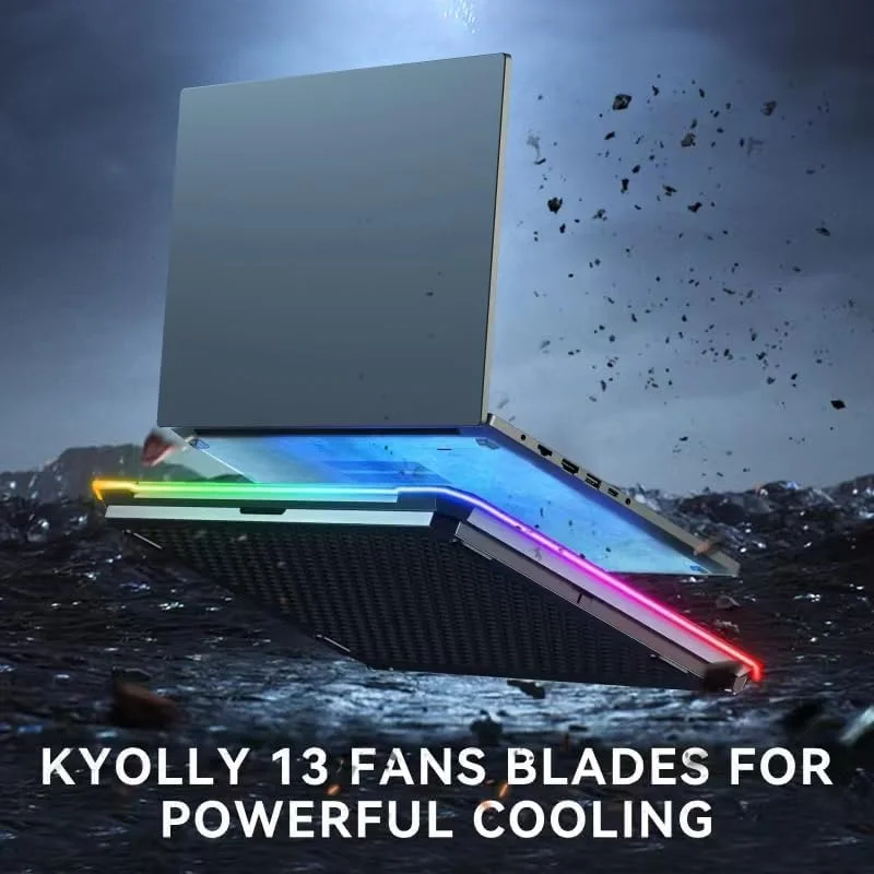 پایه خنک کننده لپ تاپ گیمینگ LTZEMOO RGB، فن خنک کننده لپ تاپ با 13 فن خنک کننده بی صدا برای لپ تاپ های 15.6-17.3 اینچی، 9 حالت ارتفاع، چراغ های LED و صفحه نمایش LCD، 2 پورت USB، قابل استفاده روی پا پایه خنک کننده لپ تاپ گیمینگ LTZEMOO RGB، فن خنک کننده لپ تاپ با 13 فن خنک کننده بی صدا برای لپ تاپ های 15.6-17.3 اینچی، 9 حالت ارتفاع، چراغ های LED و صفحه نمایش LCD، 2 پورت USB، قابل استفاده روی پا