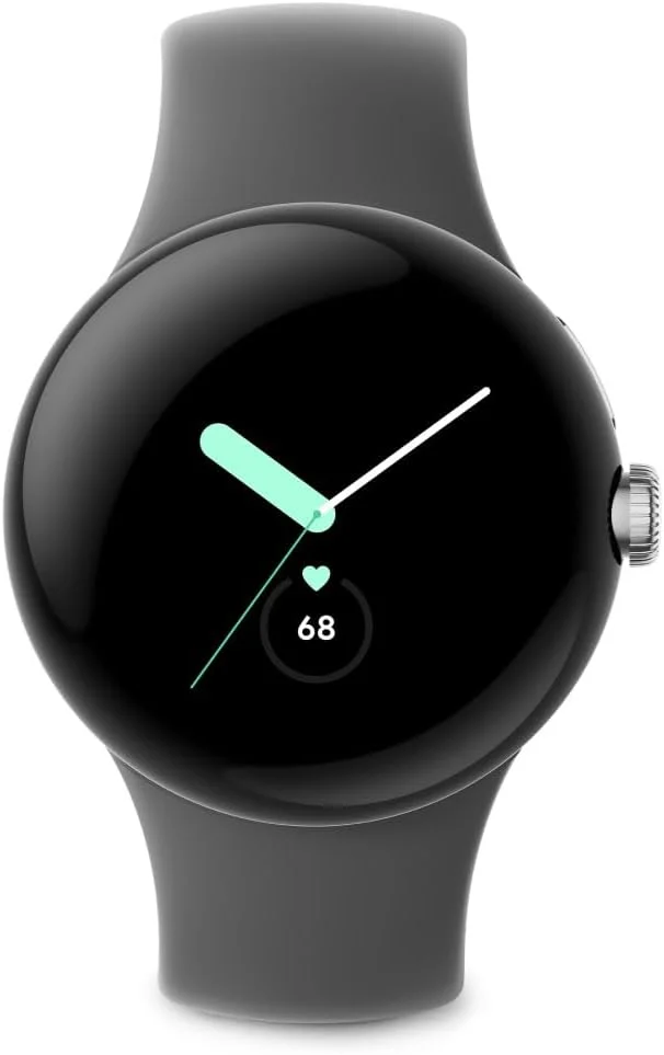 ساعت هوشمند گوگل پیکسل 41 میلی‌متری با وای‌فای، GPS، بلوتوث و مانیتور ضربان قلب در بسته‌بندی عمده (نقره‌ای زغالی)