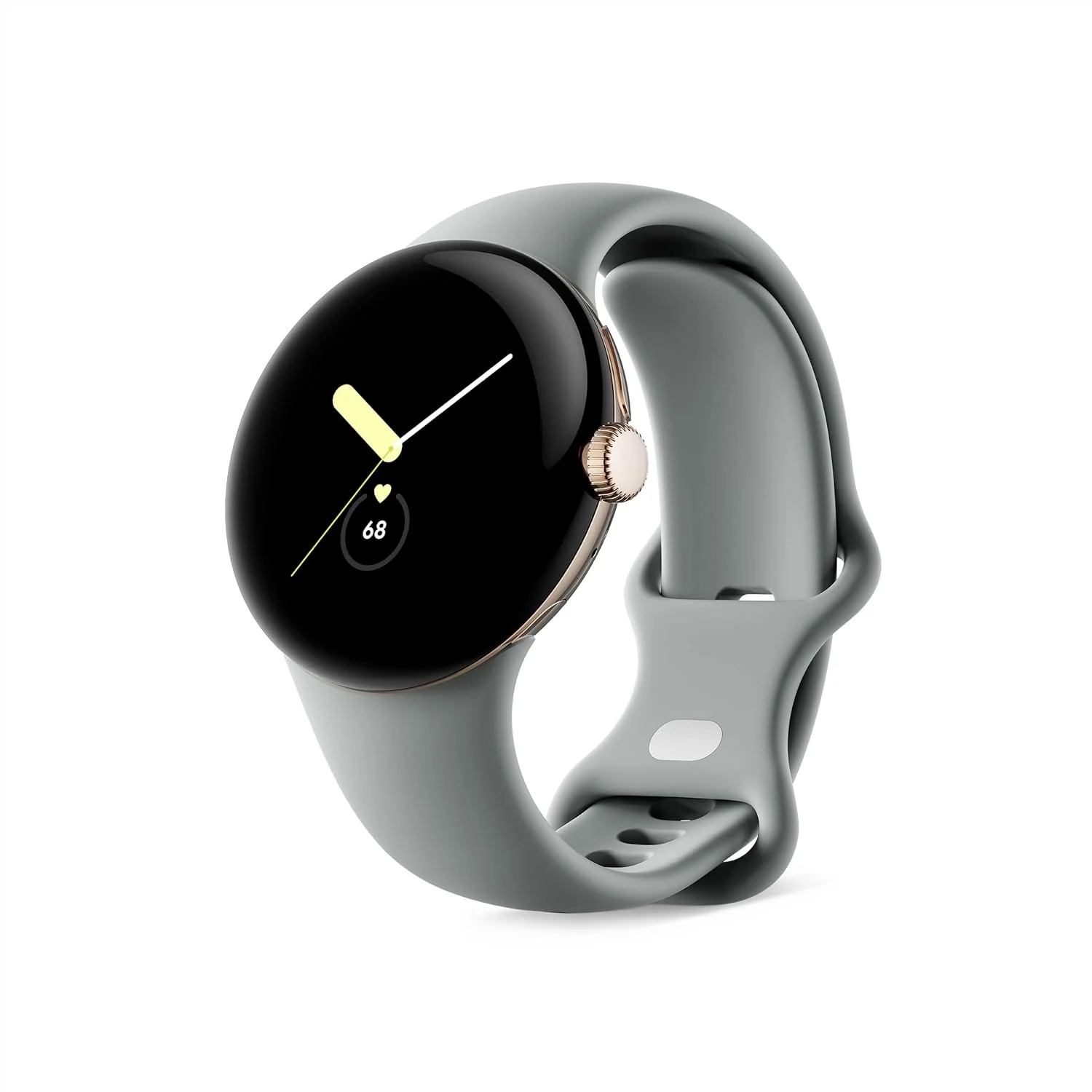 ساعت هوشمند گوگل پیکسل - ساعت هوشمند اندرویدی با ردیابی فعالیت Fitbit - ردیابی ضربان قلب - قاب استیل طلایی شامپاین با بند Hazel Active - LTE (بازسازی شده)