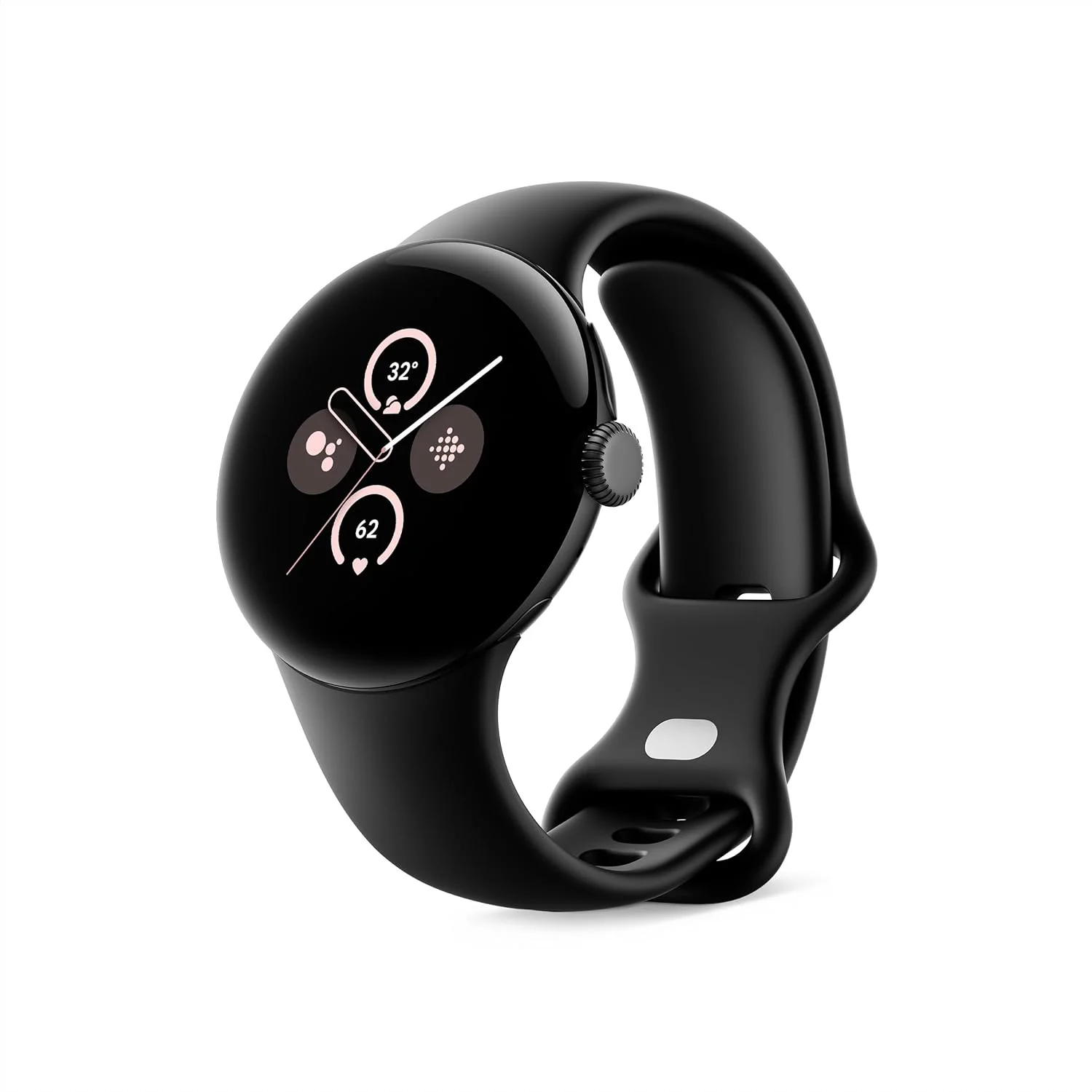 ساعت هوشمند گوگل پیکسل واچ 2 با بهترین ویژگی های Fitbit و Google - ردیابی ضربان قلب، مدیریت استرس، ویژگی های ایمنی - ساعت هوشمند اندرویدی - بدنه آلومینیومی مشکی مات - بند اکتیو Obsidian - LTE