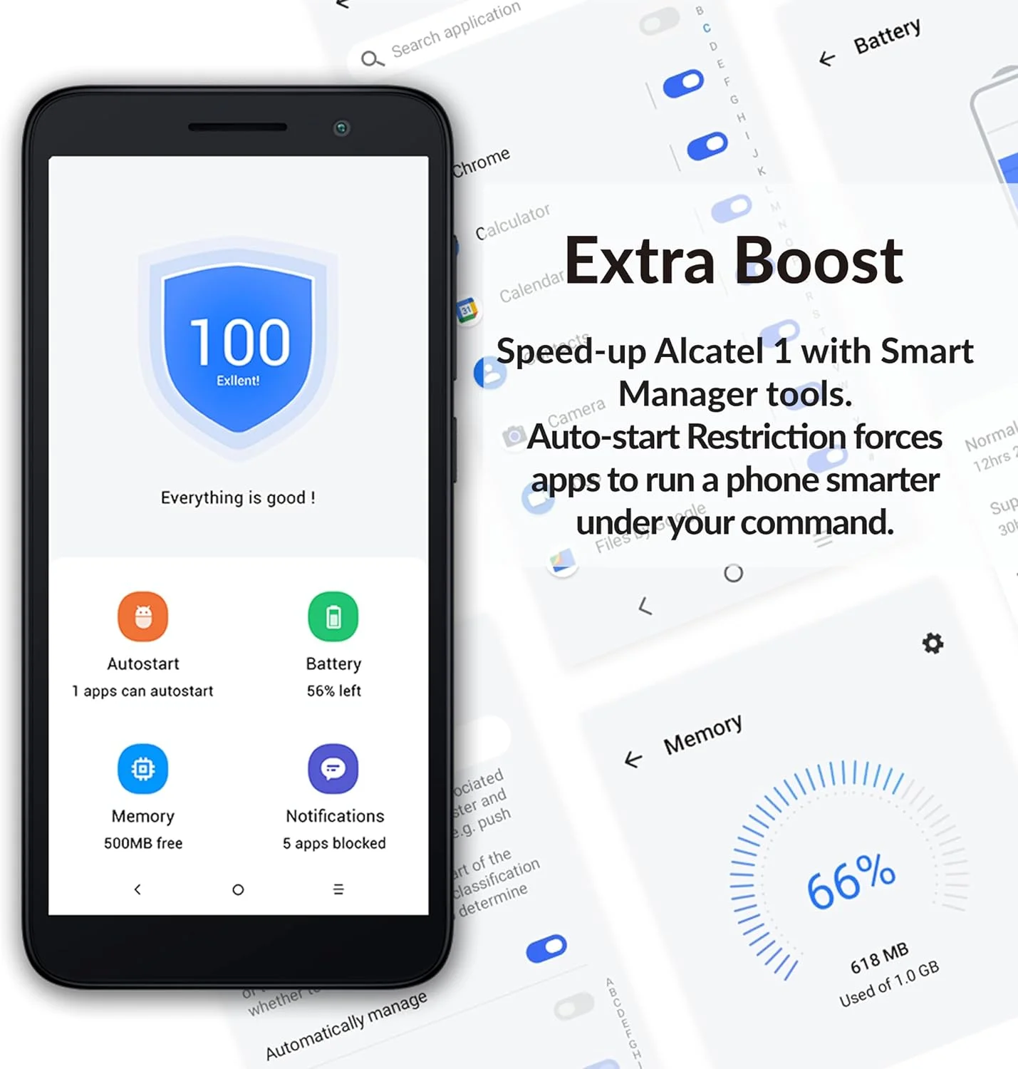 گوشی موبایل آلکاتل 4G LTE اندروید 11 (5 اینچ، مشکی، 5033E، آنلاک)