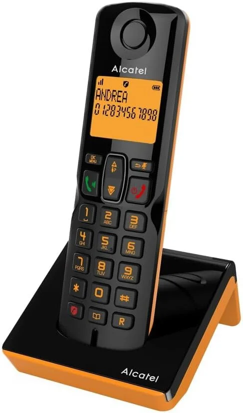 تلفن DECT آلکاتل S280 Solo نارنجی با قابلیت نمایش شماره تماس