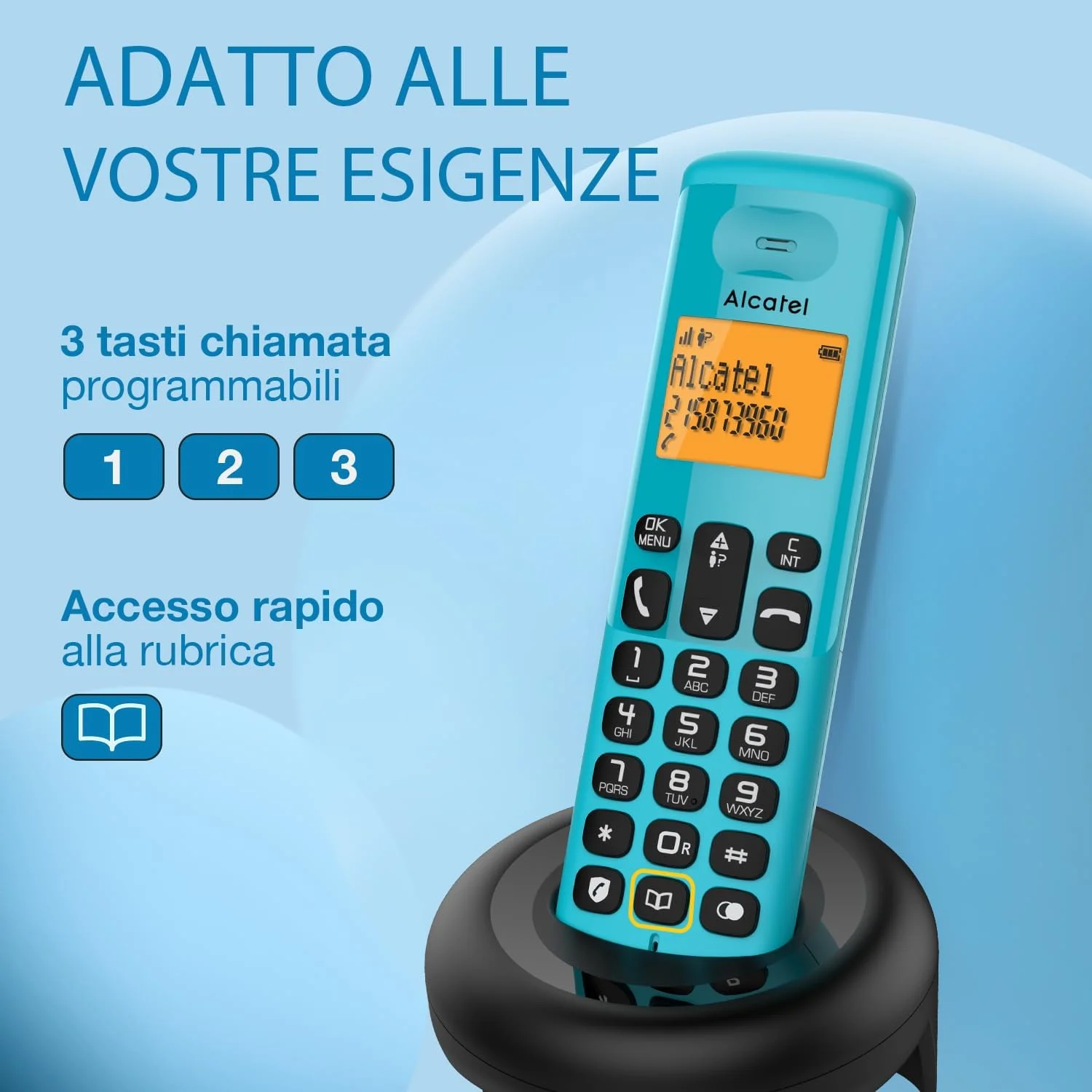 تلفن ثابت بی سیم آلکاتل A160 سایز واحد