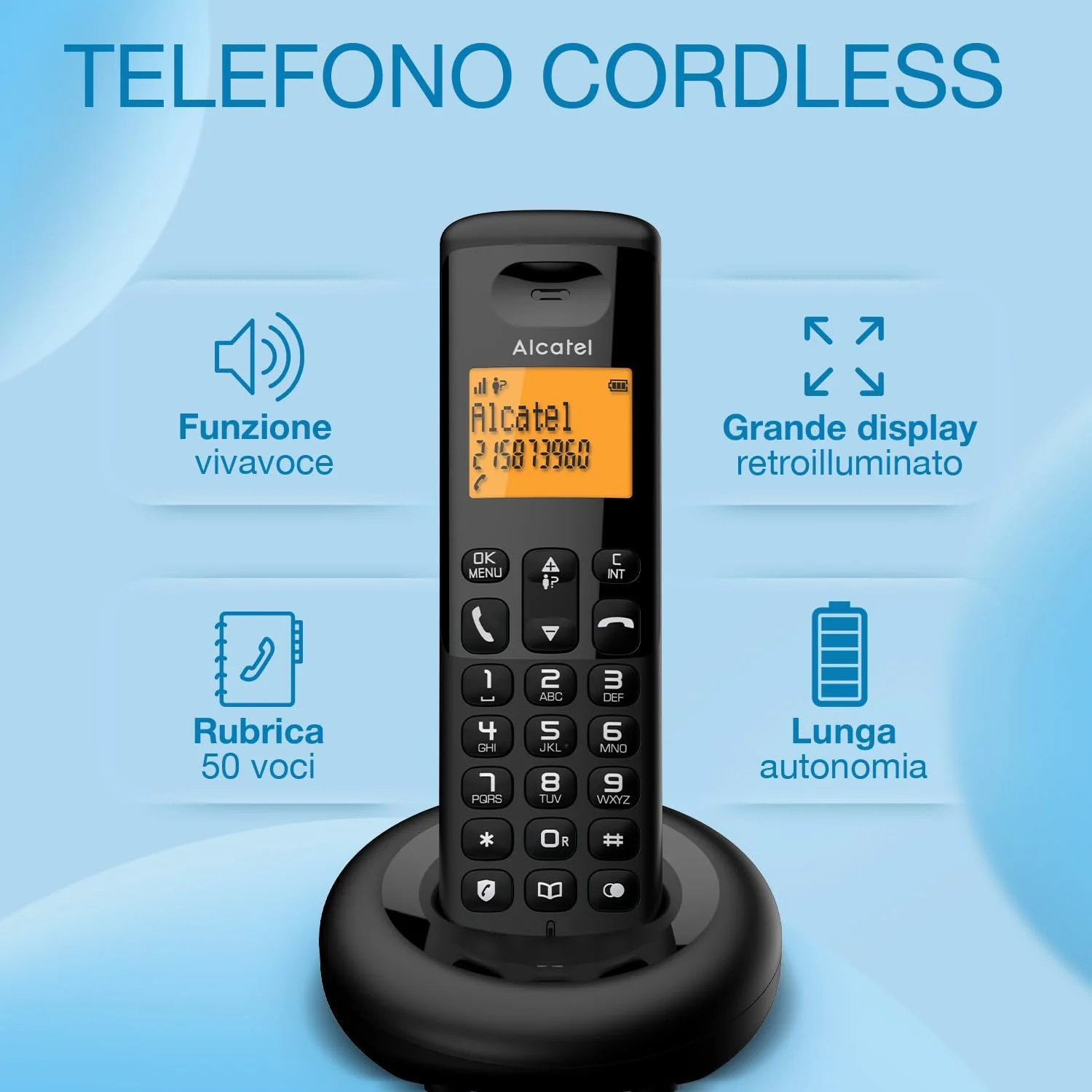 تلفن آلکاتل E160 EWE مشکی