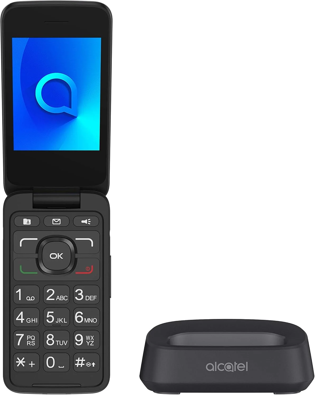 گوشی موبایل آلکاتل 3026X با صفحه نمایش 2.8 اینچی، 128 مگابایت رم، 256 مگابایت حافظه داخلی و بلوتوث - خاکستری