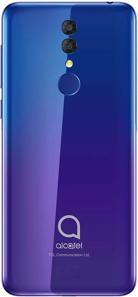گوشی موبایل آلکاتل 3 (2019) دو سیم کارت 32 گیگابایت حافظه داخلی + 3 گیگابایت رم (فقط GSM | بدون CDMA) نسخه بین المللی آنلاک شده کارخانه 4G/LTE (آبی)