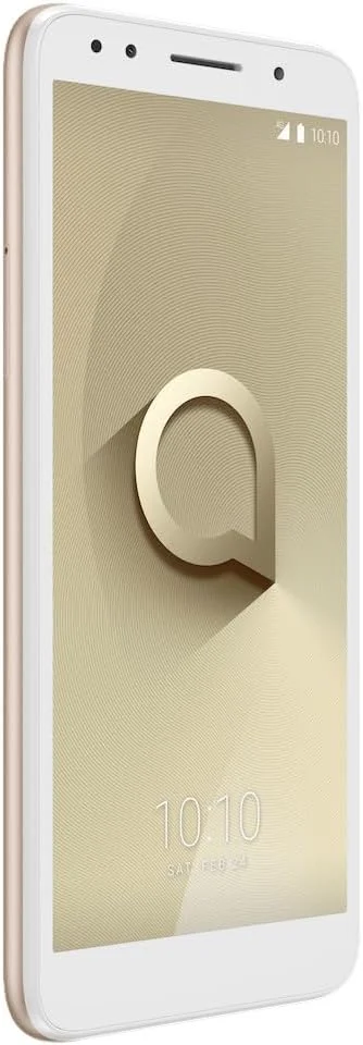 گوشی موبایل آلکاتل 1X دو سیم کارت 16 گیگابایت رام + 2 گیگابایت رم (فقط GSM | بدون CDMA) نسخه بین المللی آنلاک شده کارخانه 4G/LTE (طلایی)