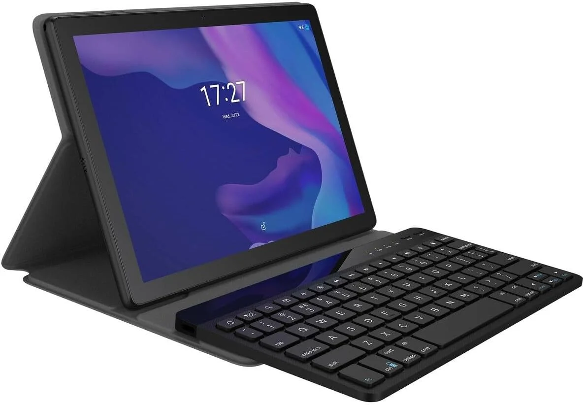 تبلت آلکاتل 3T10 مشکی HD 16GB رم 2GB 4G دوربین 5MP+5MP قابلیت تماس صوتی به همراه کیبورد