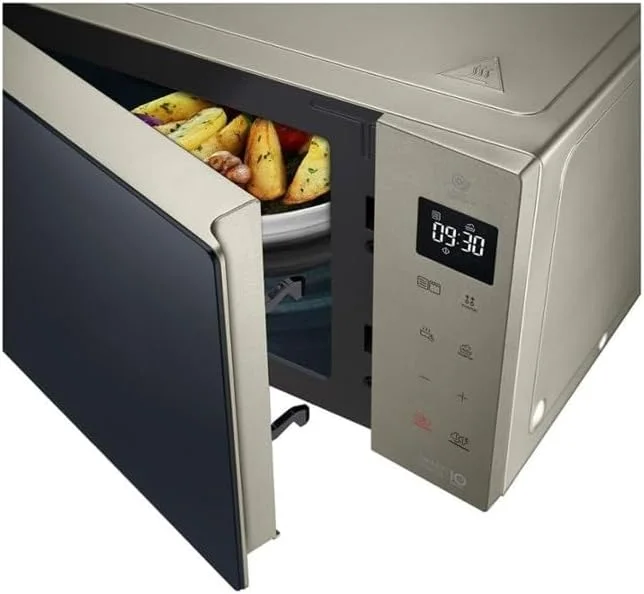 مایکروویو ال جی مدل MH6535NBS با گریل و فناوری اینورتر هوشمند، توان 1000 وات، ظرفیت 25 لیتر، 32 برنامه اتوماتیک و نمایشگر دیجیتال مایکروویو ال جی مدل MH6535NBS با گریل و فناوری اینورتر هوشمند، توان 1000 وات، ظرفیت 25 لیتر، 32 برنامه اتوماتیک و نمایشگر دیجیتال