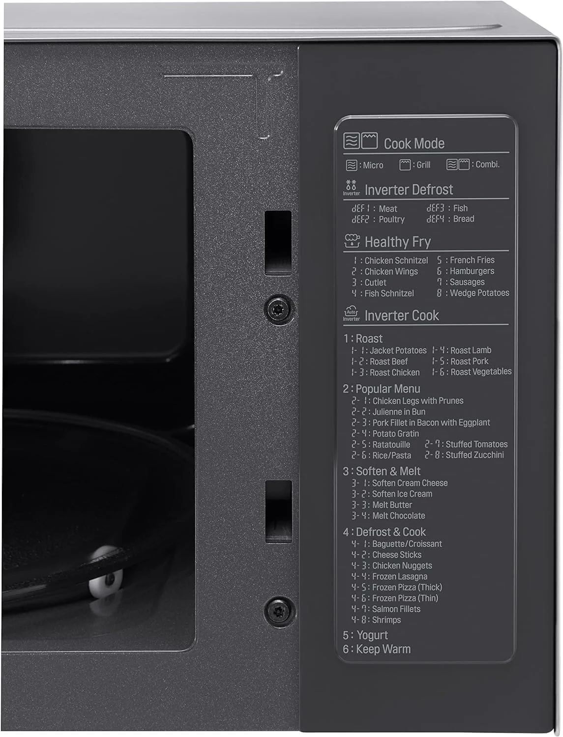 مایکروویو ال جی الکترونیکس NeoChef MH 6565 CPS / 1000 وات / گریل کوارتز / 25 لیتر / استیل ضد زنگ مایکروویو ال جی الکترونیکس NeoChef MH 6565 CPS / 1000 وات / گریل کوارتز / 25 لیتر / استیل ضد زنگ