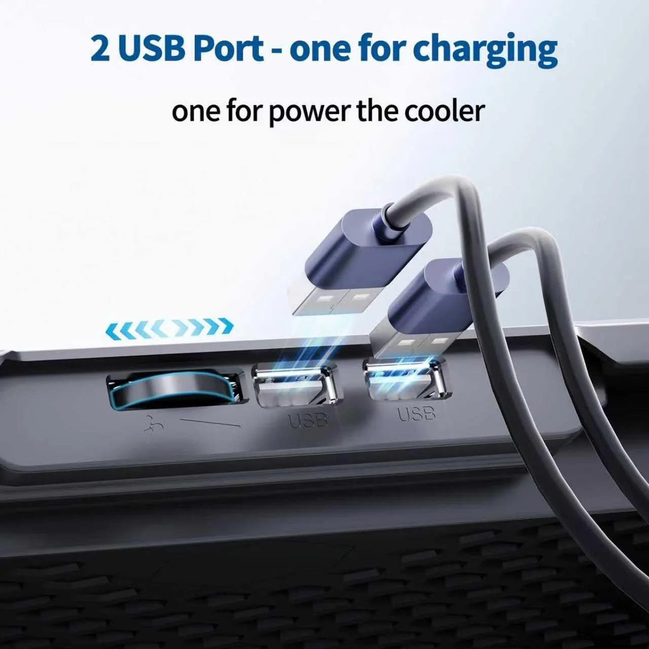 پد خنک کننده لپ تاپ، کولر لپ تاپ گیمینگ برای میز، پایه خنک کننده لپ تاپ با 2 فن بی صدا، کولر نوت بوک گیمینگ برای لپ تاپ های 12-16 اینچی، تشک خنک کننده کامپیوتر با قابلیت تنظیم ارتفاع در 6 حالت، دارای دو پورت USB