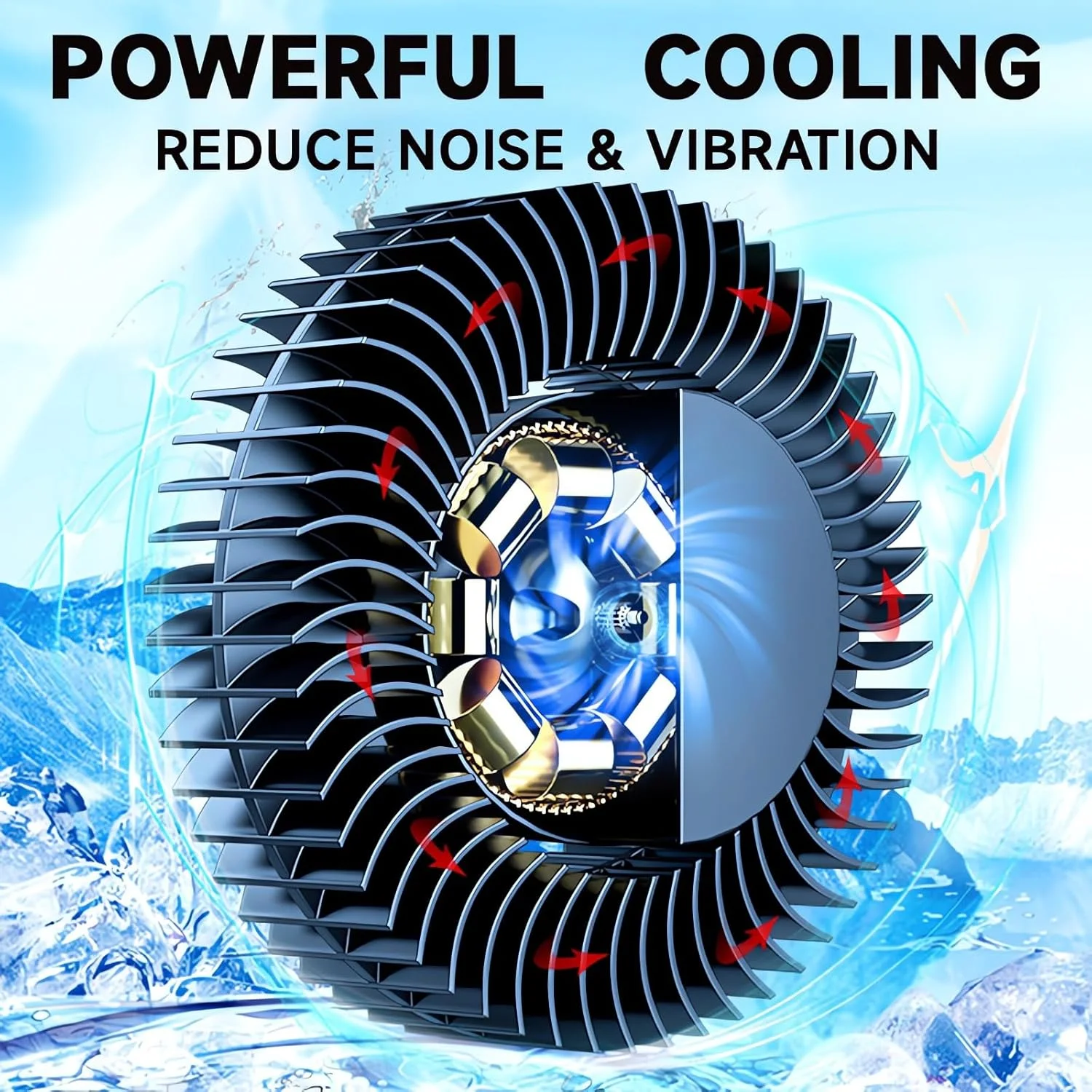 پد خنک کننده لپ تاپ SPNOR | لوازم جانبی لپ تاپ | خنک کننده قدرتمند توربو فن 4500 دور در دقیقه | پد خنک کننده ارگونومیک گیمینگ | پایه خنک کننده لپ تاپ با قابلیت تنظیم ارتفاع | برای پایه خنک کننده لپ تاپ 14-18 اینچی