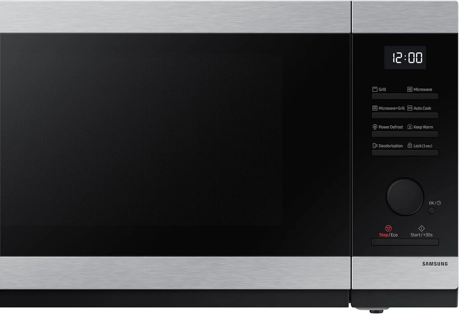 مایکروویو سامسونگ 40 لیتری گریل دار با طراحی دستگیره یکپارچه و فرورفته و هیتر غلافی مدل MG40DG5524ATSG
