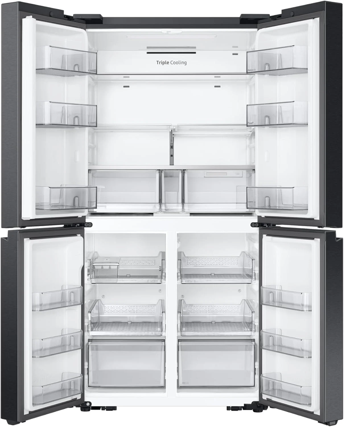 یخچال فریزر 650 لیتری سامسونگ، درب فرانسوی T شکل با Beverage Center™ + مایکروویو گریل و کانوکشن 28 لیتری سامسونگ با پخت و پز سالم [باندل]
