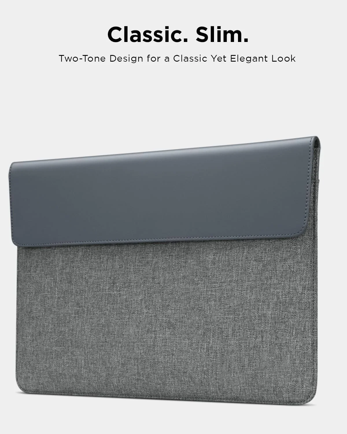 کاور لپ تاپ لنوو thinkplus سایز 13/14 اینچ (S100) - کیف فوق العاده نازک و متناسب با فرم دستگاه، سازگار با MacBook Air، iPad و غیره - کاور پوشه ای سبک وزن با جیب لوازم جانبی و بست مغناطیسی