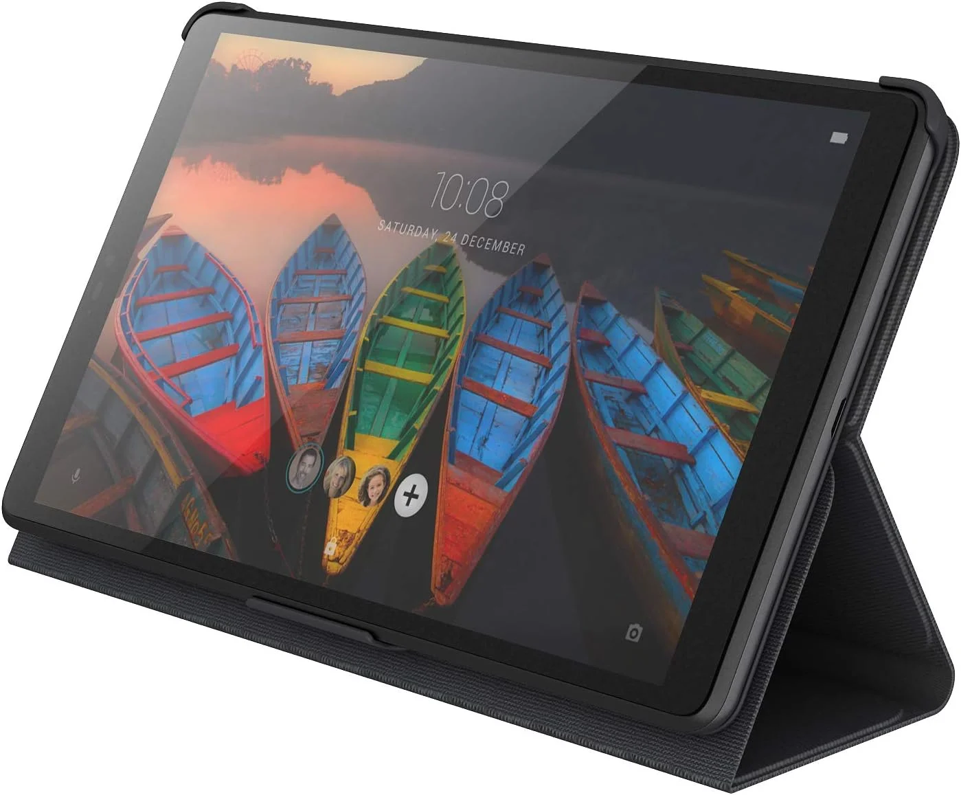 کیف تبلت لنوو Tab M8 Folio، جنس پلی کربنات و میکروفیبر، فیلم محافظ پلی یورتان، ZG38C02862، مشکی