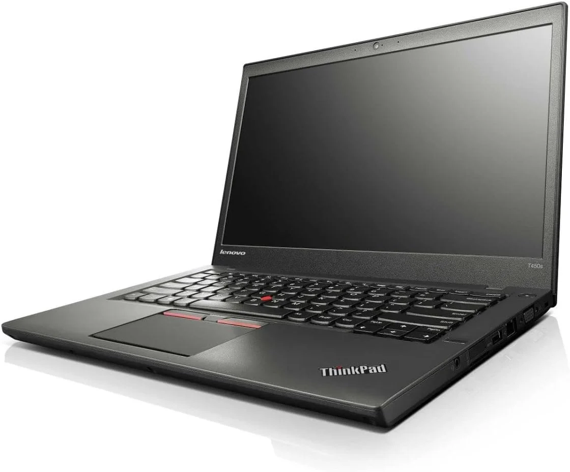 لپ تاپ تجاری لنوو ThinkPad T450S (بازسازی شده)، پردازنده Intel Core i7 نسل پنجم، 8 گیگابایت رم، 256 گیگابایت SSD، صفحه نمایش 14.1 اینچی