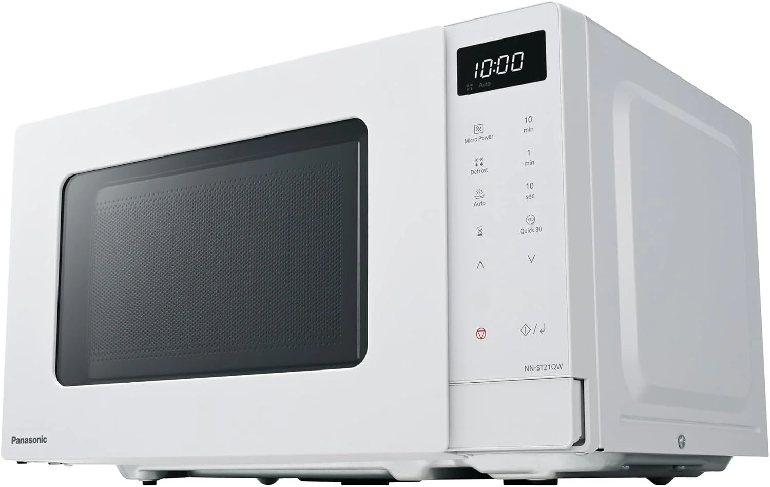 مایکروویو تک پاناسونیک مدل NN-ST21QWEPG با ظرفیت 20 لیتر، سینی شیشه ای، توان 800 وات، یخ زدایی خودکار، 11 برنامه خودکار، نمایشگر LED، 5 سطح قدرت، تایمر دیجیتال، سفید مایکروویو تک پاناسونیک مدل NN-ST21QWEPG با ظرفیت 20 لیتر، سینی شیشه ای، توان 800 وات، یخ زدایی خودکار، 11 برنامه خودکار، نمایشگر LED، 5 سطح قدرت، تایمر دیجیتال، سفید