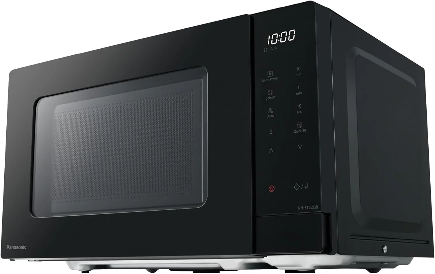 مایکروویو تک پاناسونیک مدل NN-ST22QBBPQ با ظرفیت 20 لیتر، دارای کاسه شیشه ای، توان 800 وات، یخ زدایی خودکار، 8 برنامه خودکار، نمایشگر LED و 5 حالت مایکروویو تک پاناسونیک مدل NN-ST22QBBPQ با ظرفیت 20 لیتر، دارای کاسه شیشه ای، توان 800 وات، یخ زدایی خودکار، 8 برنامه خودکار، نمایشگر LED و 5 حالت