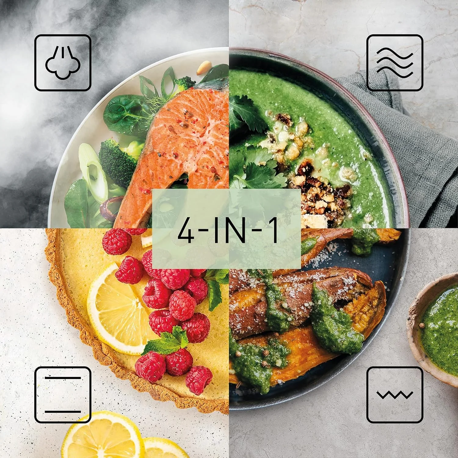 مایکروویو بخارپز ترکیبی 4 در 1 پاناسونیک مدل NN-DS59 (مایکروویو، بخارپز، حرارت از بالا/پایین و گریل، 27 لیتر)، استیل ضد زنگ مشکی