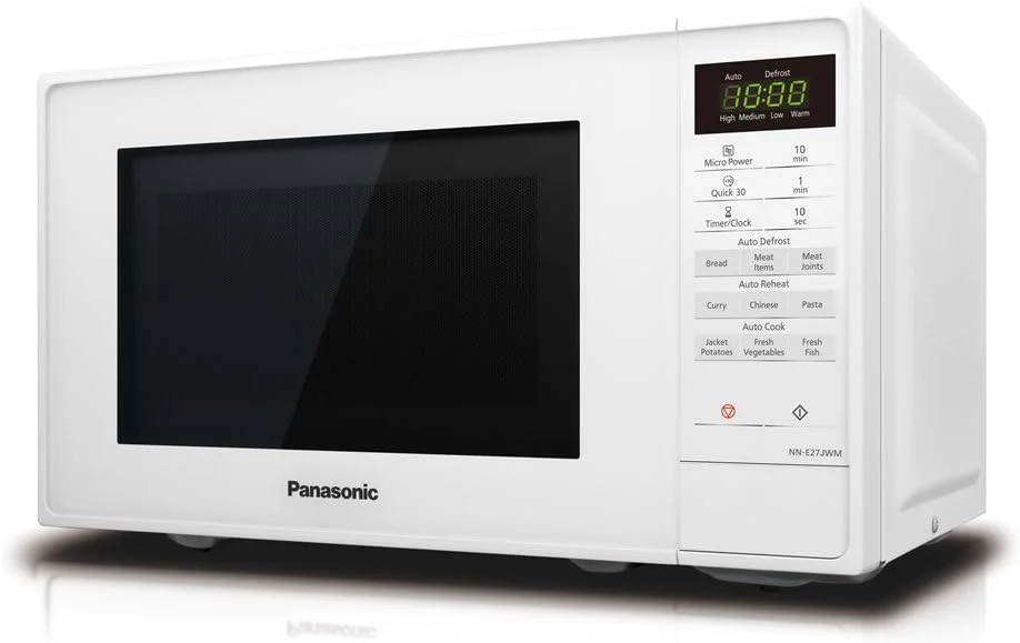 مایکروویو پاناسونیک مدل Nn-E27JWMBPQ با ظرفیت 20 لیتر، توان 800 وات و کنترل لمسی - سفید
