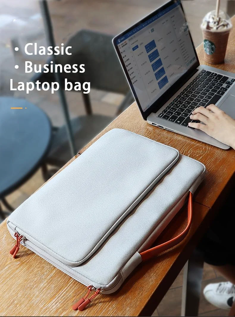 کیف آستین لپ تاپ Skycare سایز 14/16 اینچ مناسب برای لپ تاپ/نوت بوک/تبلت سازگار با MacBook Air/Pro، Dell، HP، Acer، Asus، Lenovo، مقاوم در برابر آب با دسته بالایی (مشکی، 15.6-16 اینچ)