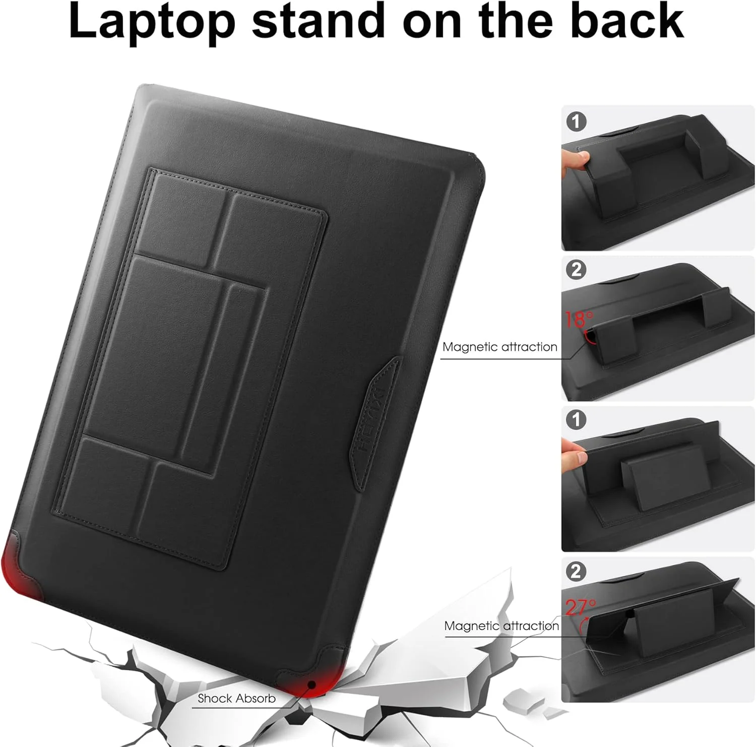 کیف چرمی محافظ لپ تاپ 14 اینچی HoYiXi با قابلیت استند، سازگار با MacBook Pro 14 2021 / ASUS Vivobook 14 / HP Pavilion X360 / Lenovo IdeaPad 14 / Dell Lenovo HP ASUS Acer HUAWEI Matebook 14 اینچی، مشکی کیف چرمی محافظ لپ تاپ 14 اینچی HoYiXi با قابلیت استند، سازگار با MacBook Pro 14 2021 / ASUS Vivobook 14 / HP Pavilion X360 / Lenovo IdeaPad 14 / Dell Lenovo HP ASUS Acer HUAWEI Matebook 14 اینچی، مشکی