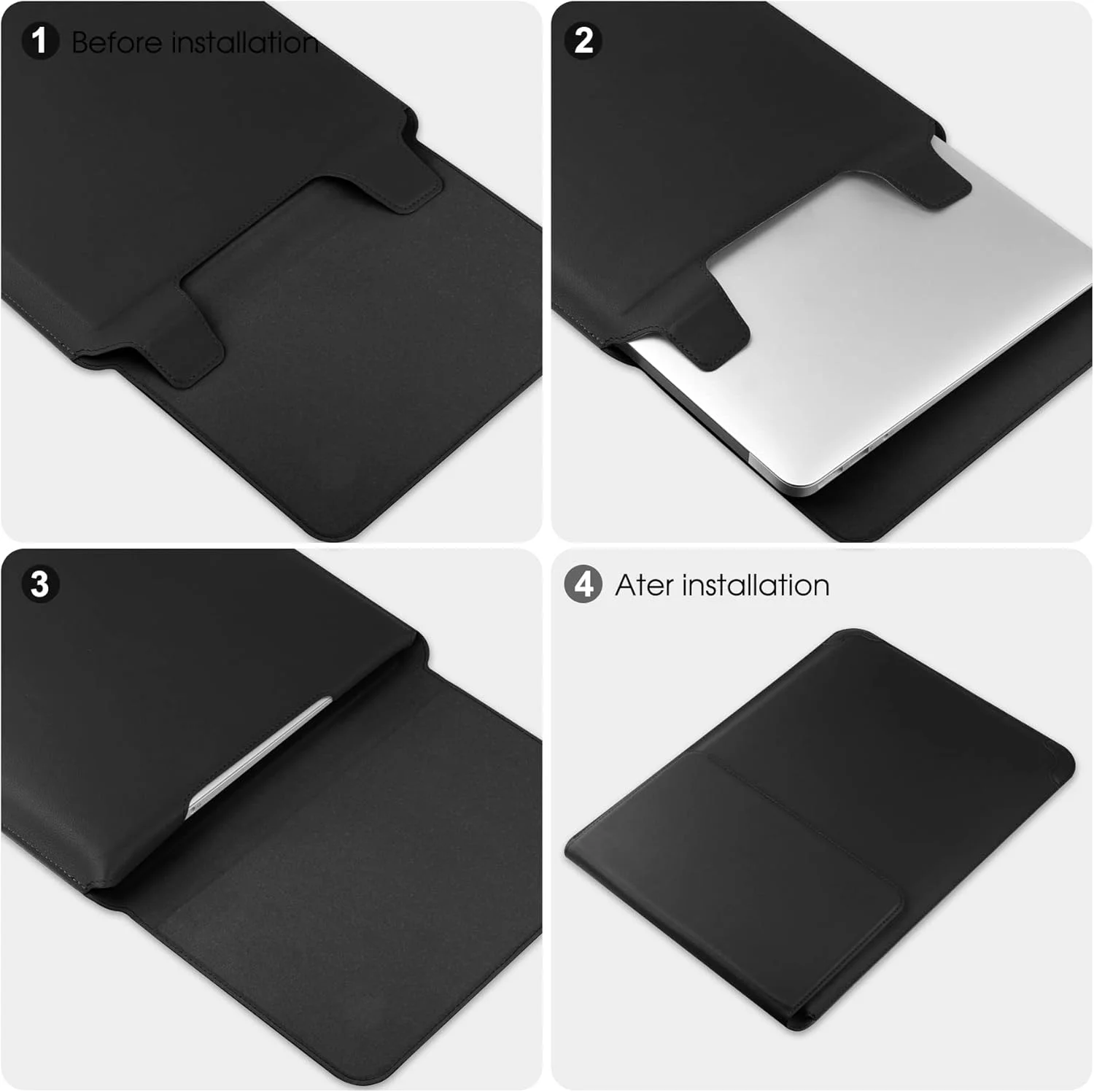 کیف چرمی محافظ لپ تاپ 14 اینچی HoYiXi با قابلیت استند، سازگار با MacBook Pro 14 2021 / ASUS Vivobook 14 / HP Pavilion X360 / Lenovo IdeaPad 14 / Dell Lenovo HP ASUS Acer HUAWEI Matebook 14 اینچی، مشکی کیف چرمی محافظ لپ تاپ 14 اینچی HoYiXi با قابلیت استند، سازگار با MacBook Pro 14 2021 / ASUS Vivobook 14 / HP Pavilion X360 / Lenovo IdeaPad 14 / Dell Lenovo HP ASUS Acer HUAWEI Matebook 14 اینچی، مشکی