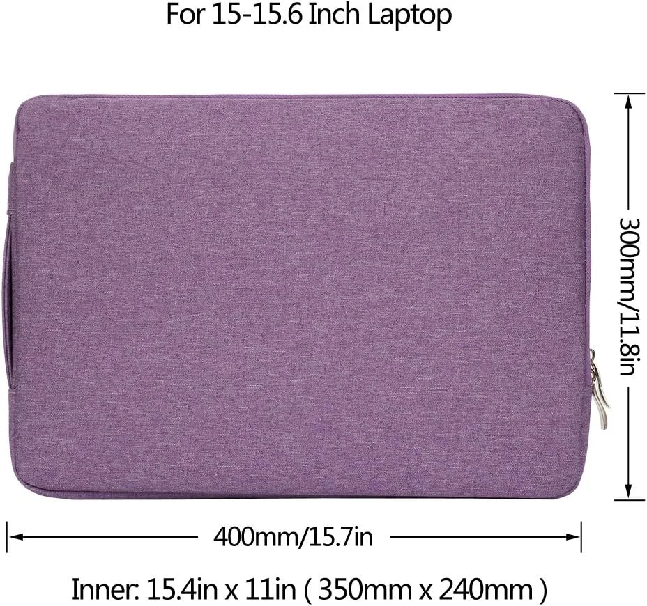 کیف لپ تاپ AWH سایز 15-15.6 اینچ، کاور لپ تاپ ضد آب با دسته قابل حمل، کیف محافظ لپ تاپ، سازگار با MacBook Air/Pro HP/Dell/Asus/ThinkPad/تبلت، بنفش کیف لپ تاپ AWH سایز 15-15.6 اینچ، کاور لپ تاپ ضد آب با دسته قابل حمل، کیف محافظ لپ تاپ، سازگار با MacBook Air/Pro HP/Dell/Asus/ThinkPad/تبلت، بنفش