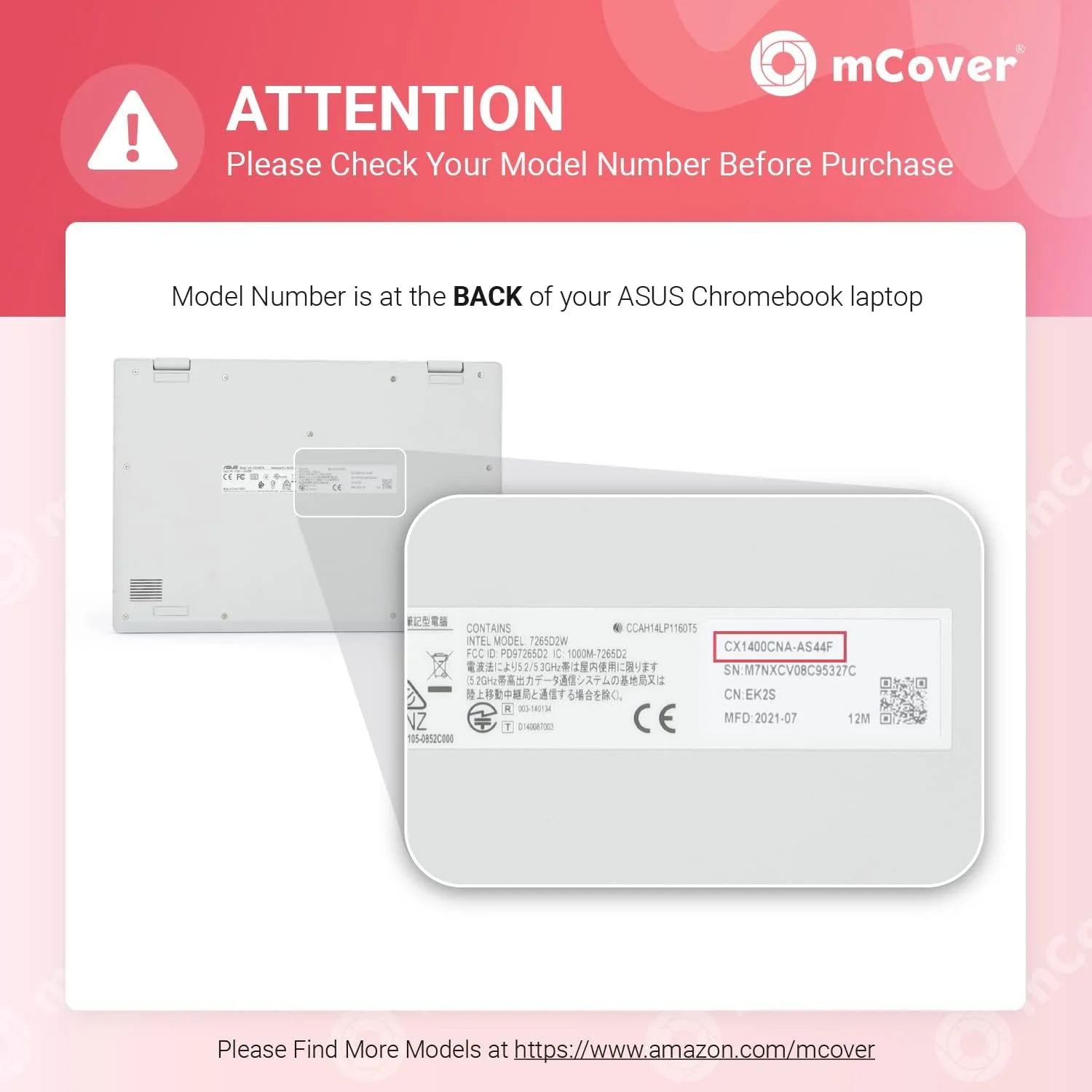 کاور محافظ mCover سازگار فقط با لپتاپهای 14 اینچی ASUS Chromebook CX1 (CX1400) سری 2021~2022 (مناسب برای مدلهای دیگر ASUS نیست) - بنفش کاور محافظ mCover سازگار فقط با لپتاپهای 14 اینچی ASUS Chromebook CX1 (CX1400) سری 2021~2022 (مناسب برای مدلهای دیگر ASUS نیست) - بنفش