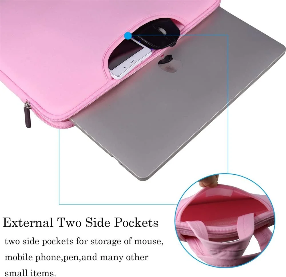 کیف آستین لپ تاپ تبلت eWINNER، باریک، مسافرتی، مناسب آقایان و بانوان، دارای دسته، بادوام، کیف پیام رسان تجاری برای MacBook Air Pro Retina (13 اینچ، صورتی) کیف آستین لپ تاپ تبلت eWINNER، باریک، مسافرتی، مناسب آقایان و بانوان، دارای دسته، بادوام، کیف پیام رسان تجاری برای MacBook Air Pro Retina (13 اینچ، صورتی)