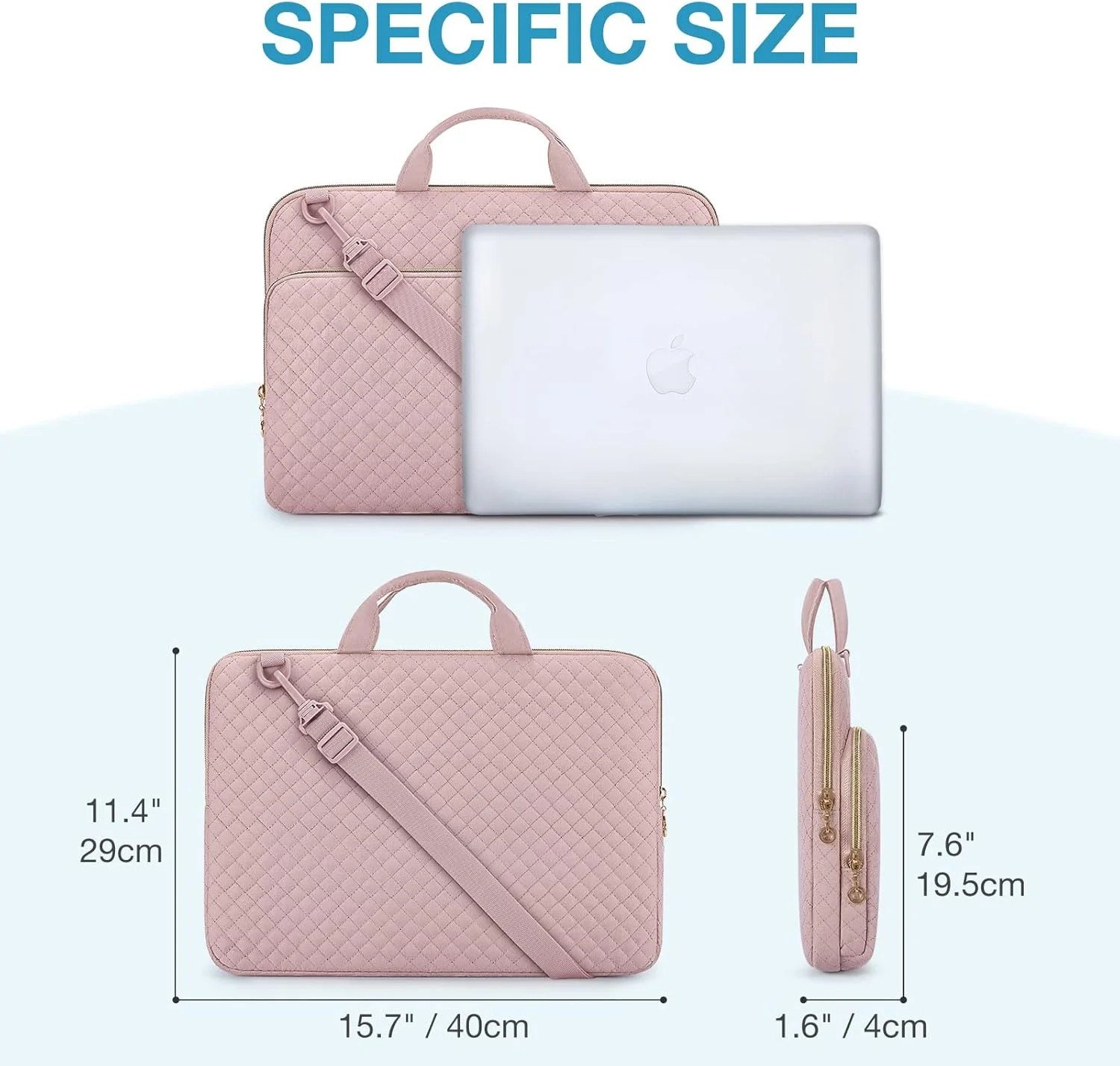 کیف لپ تاپ BAGSMART مناسب برای لپ تاپ 15.6 اینچی، سازگار با MacBook Pro 16 اینچی، HP 15.6 اینچی، Dell، Acer Aspire، Asus Notebook، کیف لپ تاپ سبک وزن زنانه با بند شانه، جیب و دسته، صورتی کیف لپ تاپ BAGSMART مناسب برای لپ تاپ 15.6 اینچی، سازگار با MacBook Pro 16 اینچی، HP 15.6 اینچی، Dell، Acer Aspire، Asus Notebook، کیف لپ تاپ سبک وزن زنانه با بند شانه، جیب و دسته، صورتی