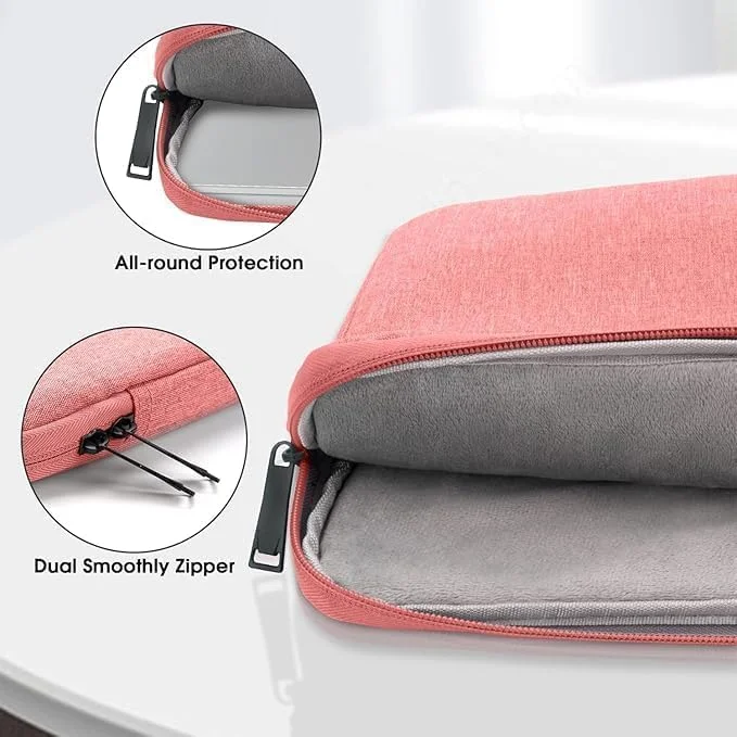 کیف آستینی لپ تاپ 14 اینچی HOME SELLER مناسب برای Asus Chromebook 14/Asus Vivobook 14، Lenovo ThinkPad 14/Lenovo Flex 14/Lenovo Yoga، Dell XPS 15 7590، Acer HP Chromebook 14، MacBook Pro 15 اینچ (صورتی)