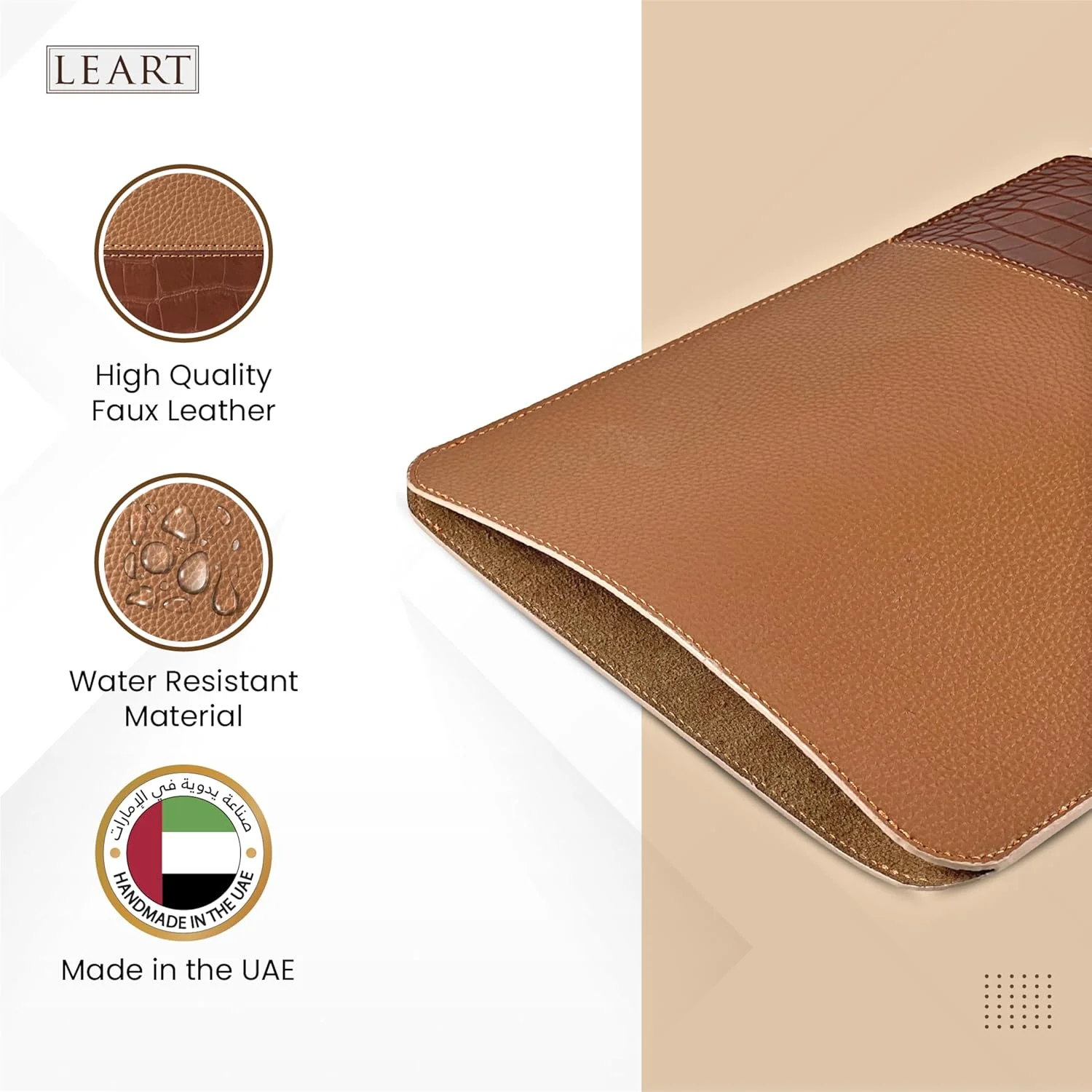 کاور لپ تاپ چرمی LEART سایز 13-14 اینچ | کاور ضد آب برای مک بوک ایر/پرو، دل، اچ پی، لنوو، کروم بوک | کاور لپ تاپ مردانه و زنانه | کیف لپ تاپ | طراحی شیک و بادوام (کاراملی) کاور لپ تاپ چرمی LEART سایز 13-14 اینچ | کاور ضد آب برای مک بوک ایر/پرو، دل، اچ پی، لنوو، کروم بوک | کاور لپ تاپ مردانه و زنانه | کیف لپ تاپ | طراحی شیک و بادوام (کاراملی)